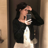 [BELLIDE MADE] Peanuts, buccul semi-cropped cardigan