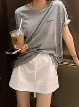 Rear Mer Lettering Short Sleeve T-shirt / 3 colors