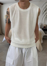 [S/S] Air knit crop sleeveless(5color)