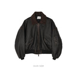 ALL Coyote Sealing Leather Bomber Jacket (2 colors)