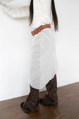 unbal mesh midi skirt(3colors)