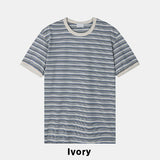 ケリーストライプカラーマッチング半袖Tシャツ