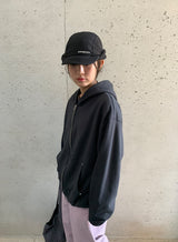 シルカコットンリベットオーバーフードジップアップ