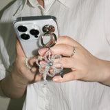 【MADE】フラワーキーリング (silver)