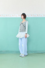 LEO HEART LACE TOP (MINT)
