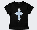 ストレッチ コットン スリム ショートスリーブ Tシャツ クロス ブラック