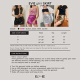 EVIE glint MINI SKIRT BLACK