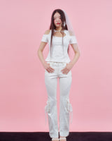 ローズホルターブラウス [WHITE]