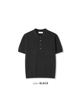 LMN 3D Collar Two-Pocket Henley Short-Sleeve Knit (4 colors)