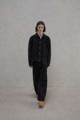 Studded selvage washed denim - Jacket