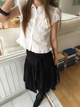 Flower avant blouse