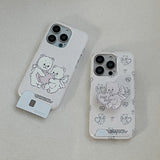 [Mademoment] vintage heart bear design iphone card case