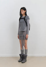 Halter Strap Long Sleeve / Grey