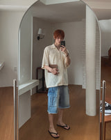 Frey Cutoff Cargo Denim Shorts