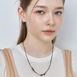 bohemian mixed stone string necklace