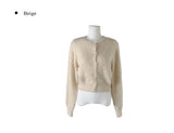 Doobie Soft Fur Button Long Sleeve Cardigan