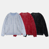 LMN ブレンデッドユートーンケーブルラウンドニット(3 colors)