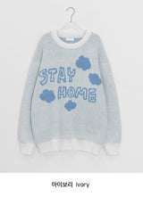 [unisex] ピデンヘアリーぼかしプリントオーバーニット