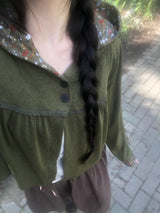 clover hood cardigan