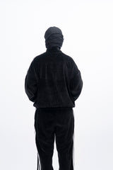 Stua Velour Velvet Set-Up Zip-Up