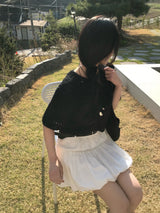 Reve Sand Loose Fit Mesh Half Knit 