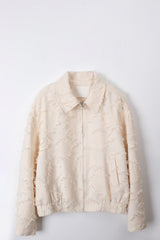 Jacquard blouson (Ivory)