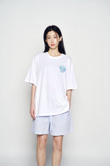 25SS ADLV サターンロゴ半袖Tシャツ ホワイト