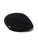 Clover Heart Wool Blend Beret Black