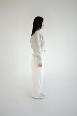 Boucle wool cardigan, Oatmeal
