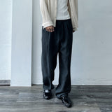 Textured Draped Wide Pants