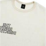 クルーネック 半袖ワッフルTシャツ/オフホワイト