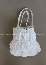 frill cotton big shoulder bag
