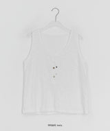 Libe Vintage Button Layered Sleeveless