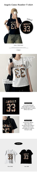 The On Vintage Number カモ半袖Tシャツ