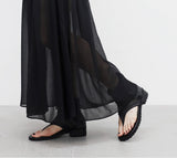 Pony open toe see-through boot sandals
