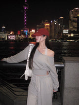 [Bellide made/waist reduction] クローゼット&スリットオフショルダー マンツーマン