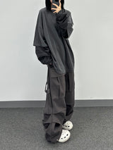 レイヤードピグメントストライプロングスリーブ