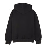 25P ピーチ 起毛 スポーティ ロゴ スナップ ボタン フーディ