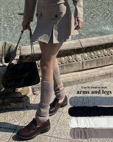 Wool knit hand & leg two-way warmer (4 colors)