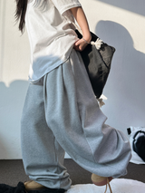10000ソルド❤ フロントツーピンタックバルーンワイドオーバーパンツ 🩶🖤2カラー 🩶S-XL