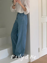 Summer cool wide denim(2color)
