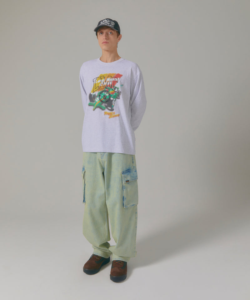 レーシング長袖Tシャツ ライトヘザーグレー
