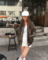 [Made] Rene leather jacket -brown