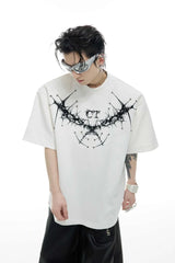 スタッディドシスルエンブロイダリーTシャツ