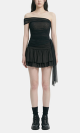 Seia Slim Sheer Shirring Top