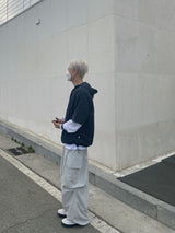 Platinum Grey Nylon Cargo Balloon Pants 2C