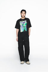 25SS リアルエイリアンファジーラビットショートスリーブTシャツ ブラック