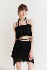 FAIRY MIDI SKIRT black