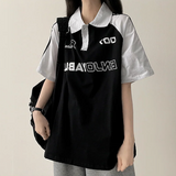 ENLO ツーラインカラーリングカラー半袖Tシャツ