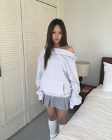 Lace pleated skirt